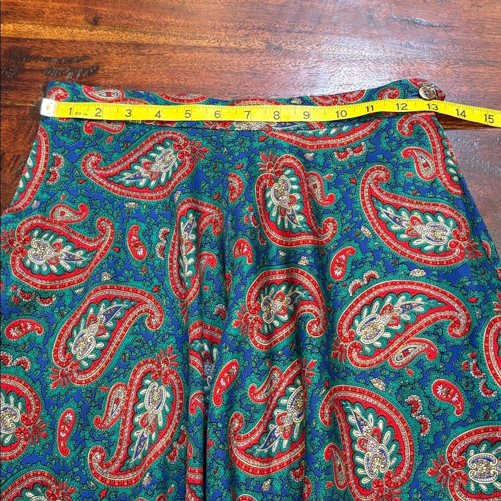 Vintage Ralph Lauren Paisley A-Line Maxi Skirt size 6 EUC - Picture 9 of 12